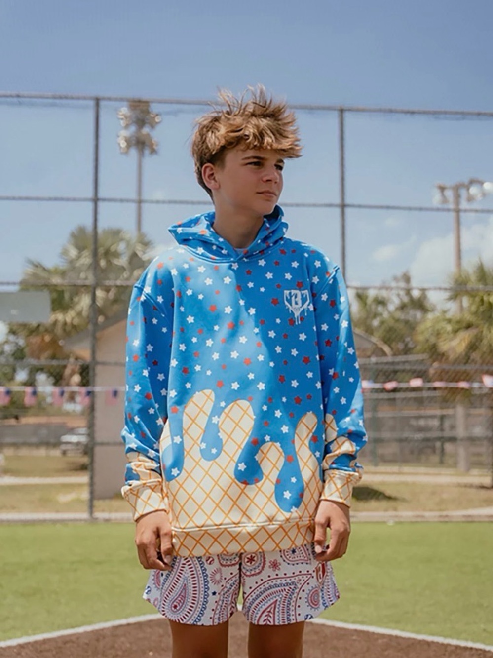 Baseball Lifestyle 101 Youth Ice Cream Hoodie YXL